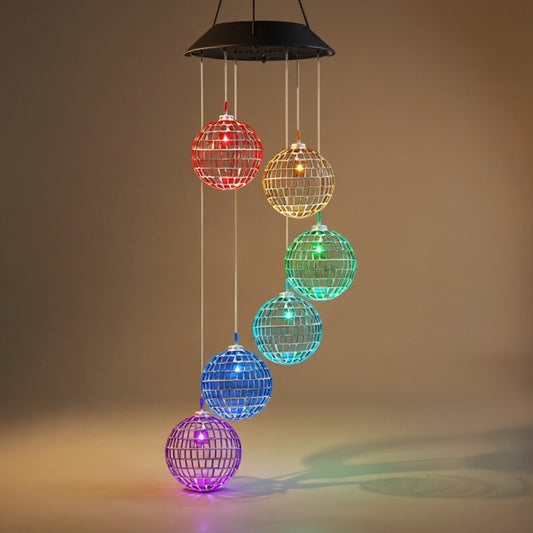 Solar Color-Changing Wind Chime - Hanging LED Garden Decor