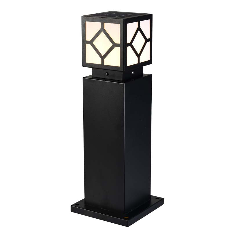 Solar Pillar Lawn Lights - Outdoor Path & Border Lamps