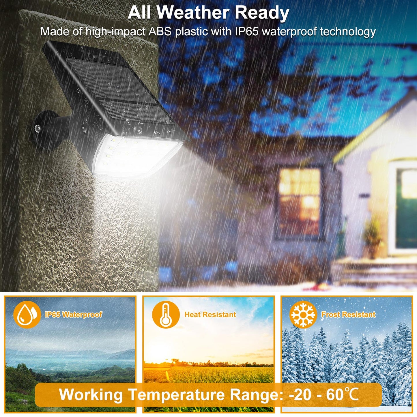 Solar Landscape Spotlights 32-LED - IP65 Waterproof, 3 Modes