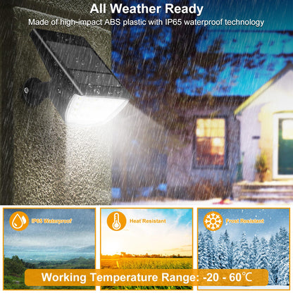 Solar Landscape Spotlights 32-LED - IP65 Waterproof, 3 Modes