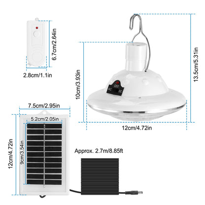 Solar Camping Lantern with Remote - 3 Modes, IP65 Waterproof