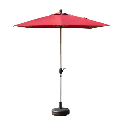 Rectangular Patio Umbrella - Crank Lift & Tilt, Brick Red
