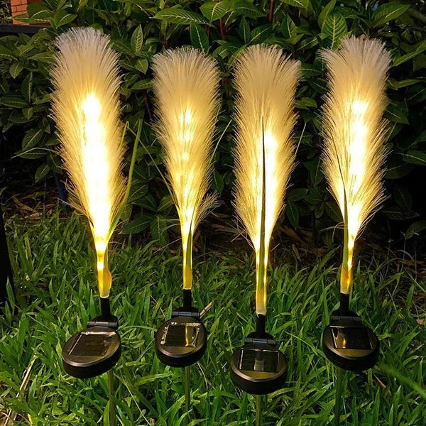 Solar Flower Garden Lights 4-Pack - Waterproof Outdoor Decor