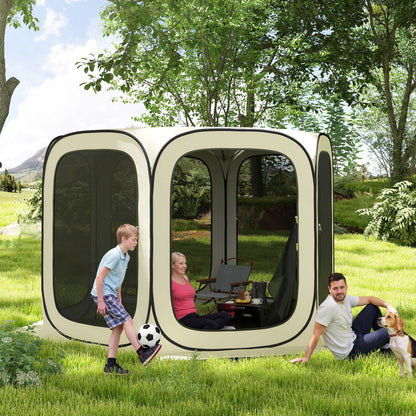 UPF50+ Pop-Up Screen Tent - Portable Camping Gazebo with Bag