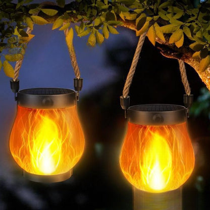 Flickering Flame Garden Lamp - Outdoor Solar Torch Light
