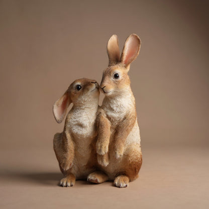 Resin Rabbit Garden Statue - Indoor/Outdoor Patio Decor