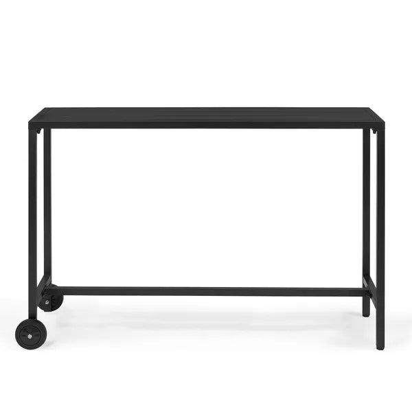 Outdoor Bar Height Table 55in - Rolling Counter with Wheels