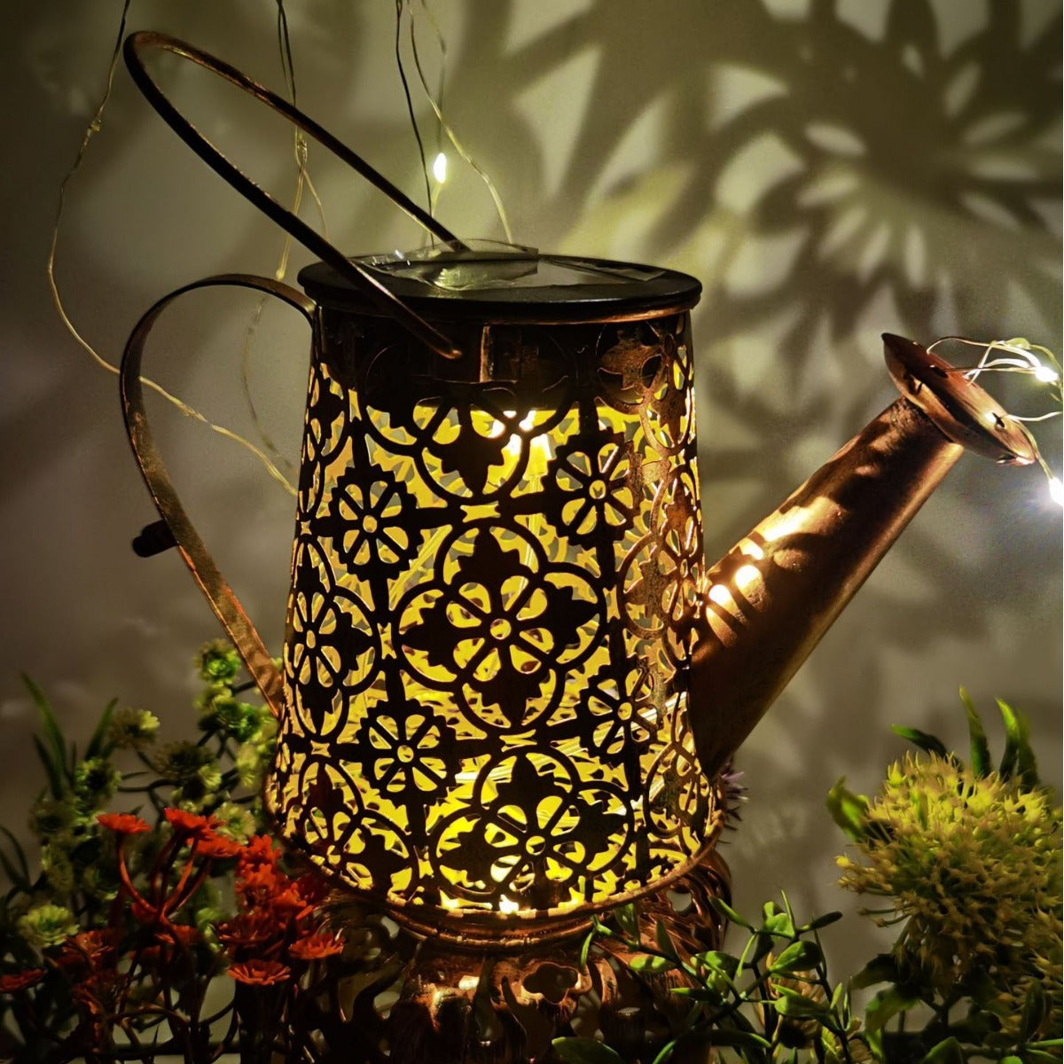 Solar Kettle Lights - Decorative Watering Can Courtyard Decor
