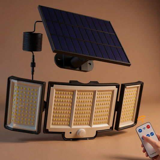 Solar Motion Sensor Light 348 LED - Outdoor Security Lamp