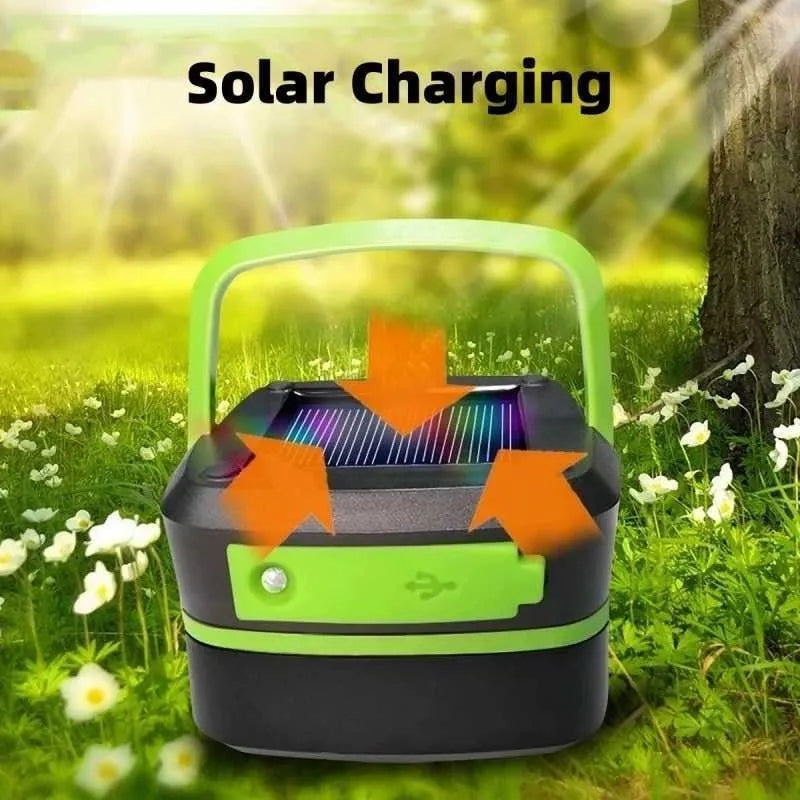 Foldable Solar Camping Lantern - Rechargeable Outdoor Light