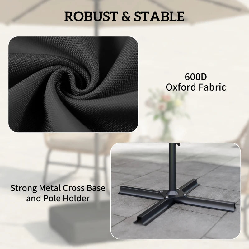 Cantilever Umbrella Base 176lb - Sand-Fillable Heavy-Duty Stand