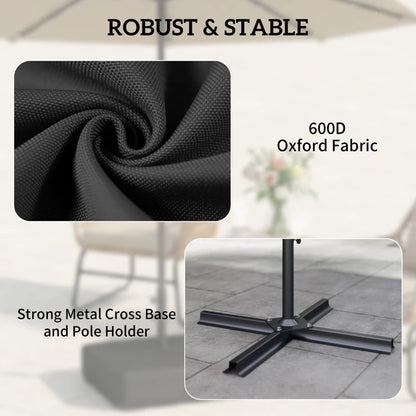Cantilever Umbrella Base 176lb - Sand-Fillable Heavy-Duty Stand