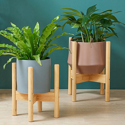 Cement Planter Stand 14in - Tribal Brown Indoor Pot Holder