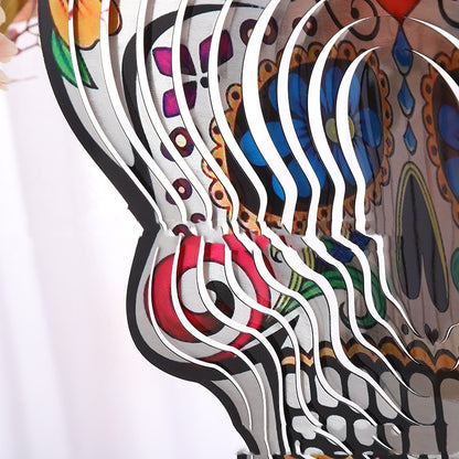 Rotating Stainless Steel Wind Chime - Decorative Garden Pendant