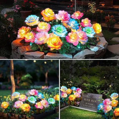 Solar Garden Lights 4-Pack - Waterproof Outdoor Decorative