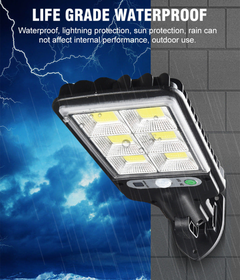 Solar Motion Sensor Wall Light - LED Outdoor Courtyard