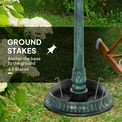 3-in-1 Bird Bath & Feeder Pedestal - Large Water Basin Garden