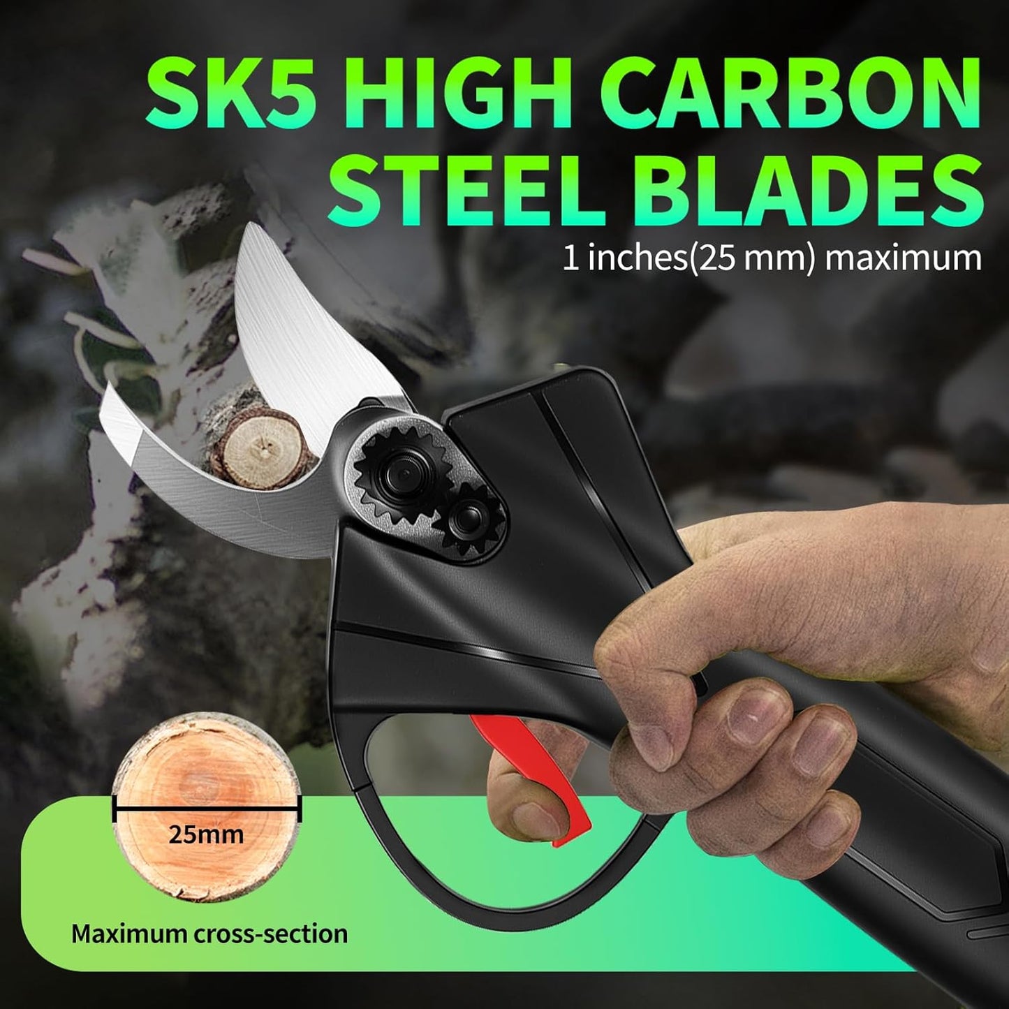 Cordless Electric Pruning Shears - Professional Battery-Powered