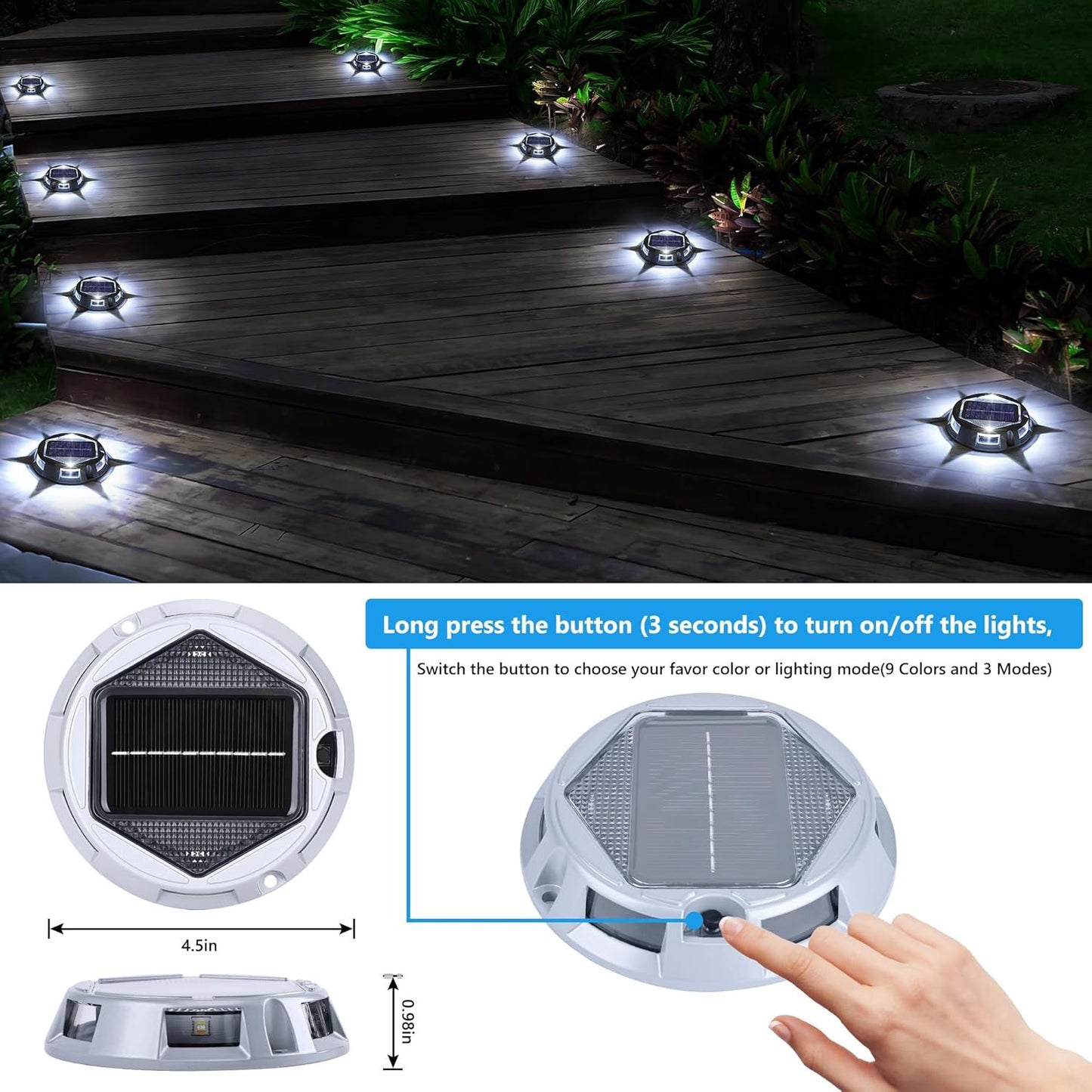 Dual-Use Solar Floor Lamp - Waterproof Road & Lawn Light