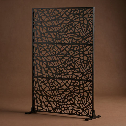 Freestanding Metal Privacy Screen - Outdoor Panel Divider