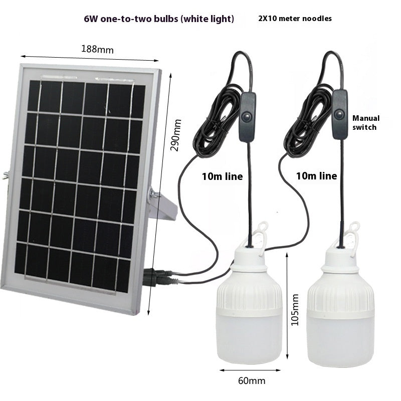 One-to-Two Split Solar Bulb Light - Outdoor Garden Lamp