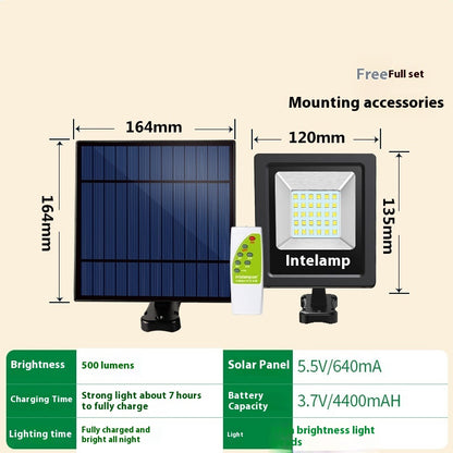 Solar Outdoor Courtyard Light - Waterproof LED Garden Fixture