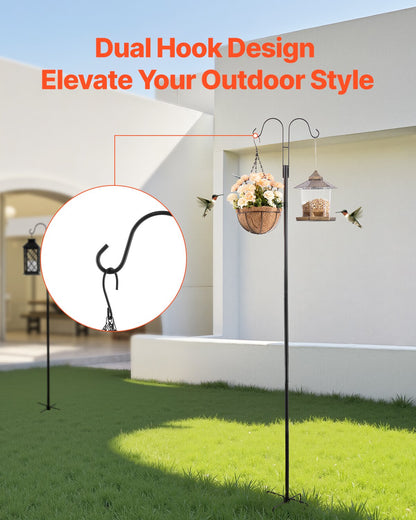 Double Shepherd's Hooks 8-Pack - 108in Heavy Duty Plant Hangers