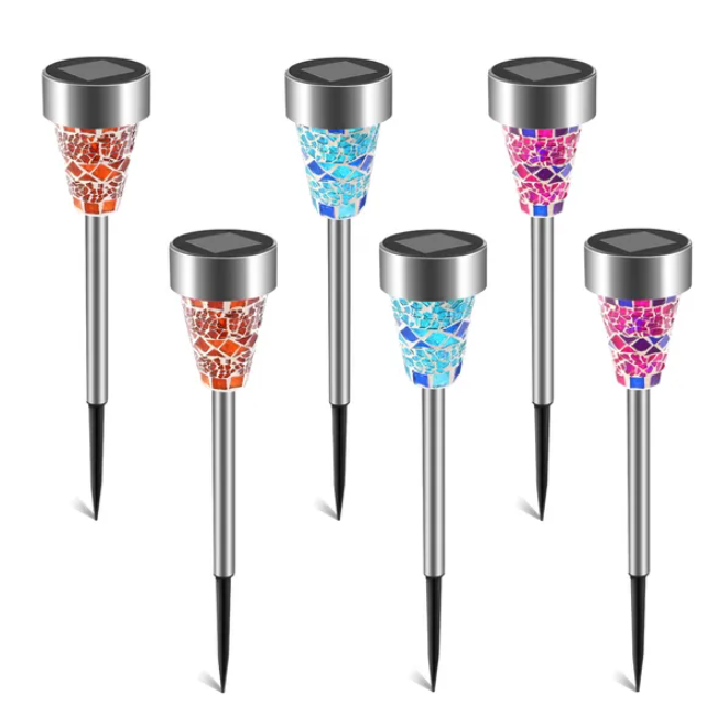 Solar Courtyard Landscape Lights - 6-Set Outdoor Garden