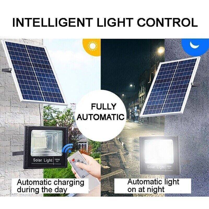 3200ftÂ² Solar Street Light - Dusk-to-Dawn Garden Flood Lamp