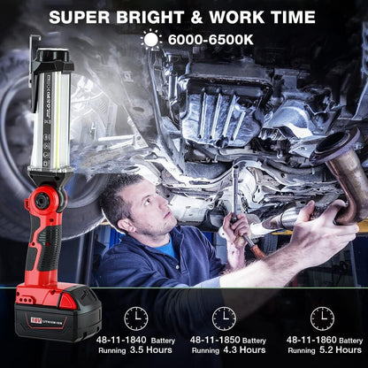 LED Work Light for Milwaukee 18V Battery - 35W Cordless Floodlight