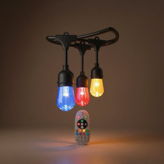 RGB Solar Plug-In Lights - Outdoor Waterproof Courtyard