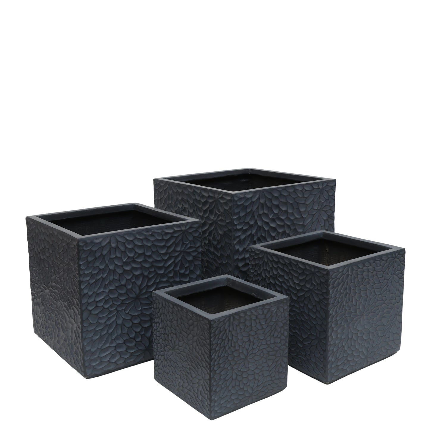 Square Magnesium Oxide Planter Set - 4 Sizes, Indoor/Outdoor