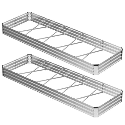 Galvanized Raised Garden Bed - Easy-Assemble Outdoor Planter Box