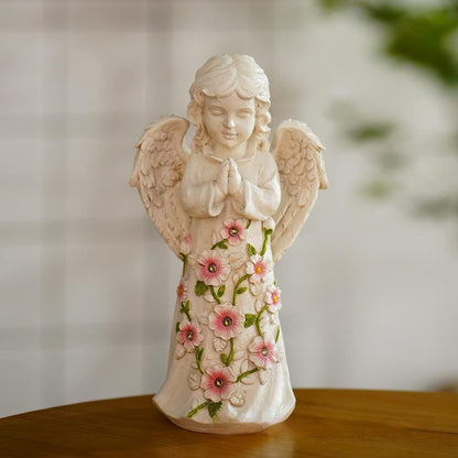 Solar Angel Wings Garden Light - Resin Memorial Decor
