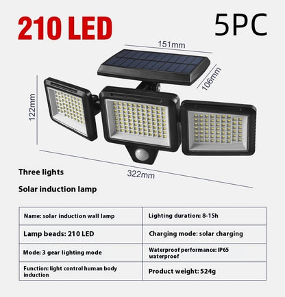 Motion-Sensing Solar Wall Lamp - Intelligent Outdoor Induction