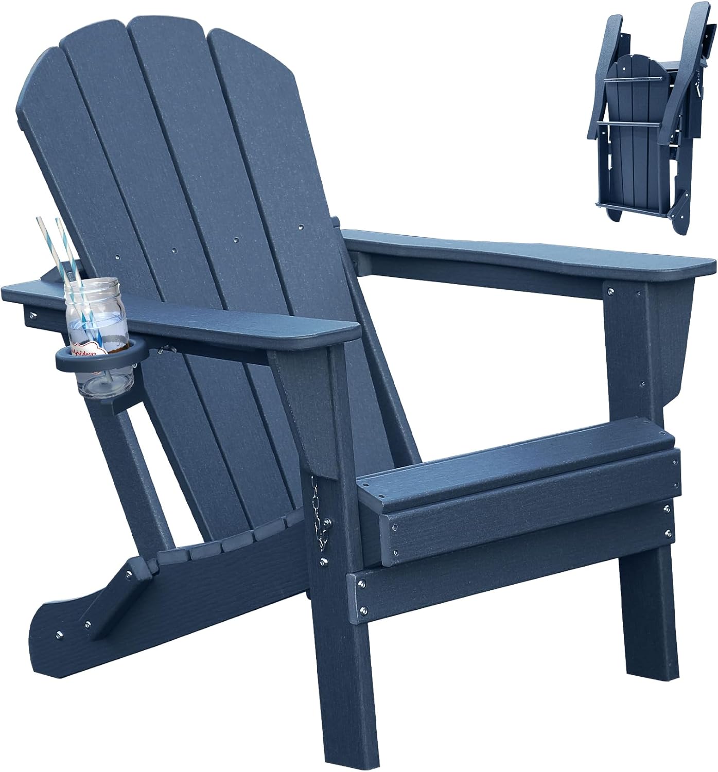 HDPE Adirondack Chair - Weather-Resistant Outdoor Patio Seat