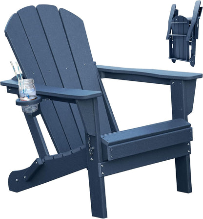 HDPE Adirondack Chair - Weather-Resistant Outdoor Patio Seat