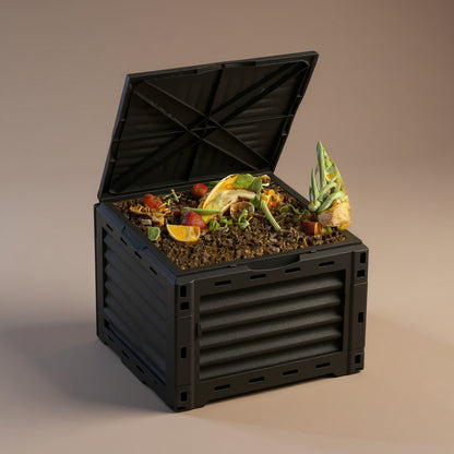 80 Gallon Garden Compost Bin - Large-Capacity Outdoor Composter