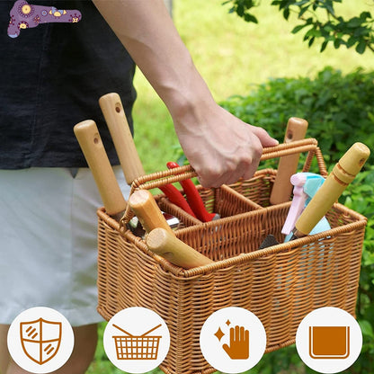 Garden Hand Tool Set - Stainless Steel Pruning Scissors & Hoe