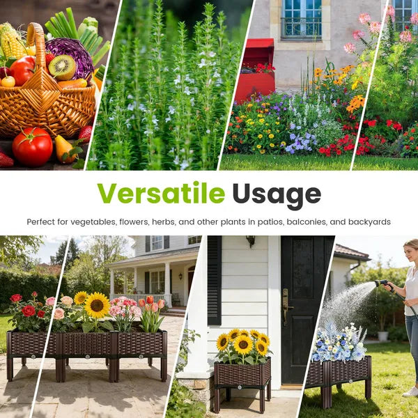 Self-Watering Raised Garden Bed with Legs - Elevated Planter Box