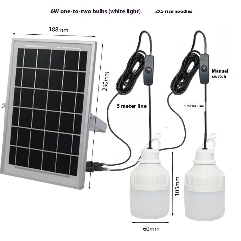 One-to-Two Split Solar Bulb Light - Outdoor Garden Lamp