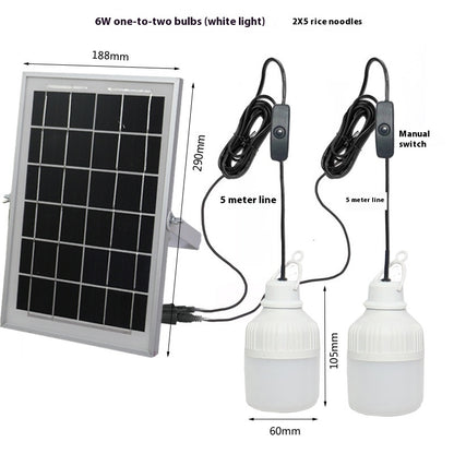 One-to-Two Split Solar Bulb Light - Outdoor Garden Lamp