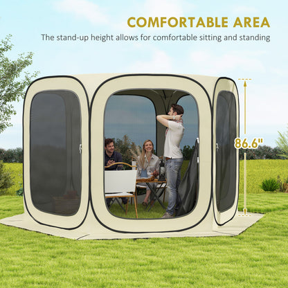 UPF50+ Pop-Up Screen Tent - Portable Camping Gazebo with Bag