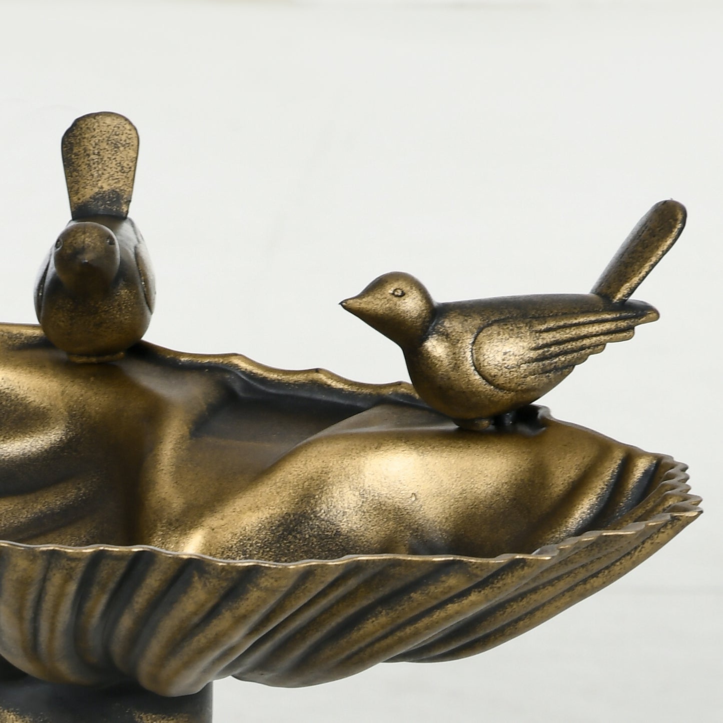 Antique Bird Bath 32in - Decorative Pedestal with Bird Feeder Bowl