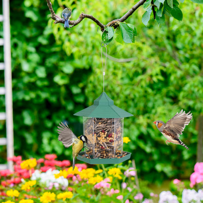 Gazebo Wild Bird Feeder - Large-Capacity 6-Port Hanging Station