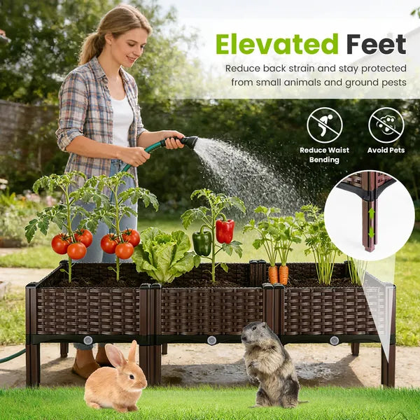 Self-Watering Raised Garden Bed with Legs - Elevated Planter Box