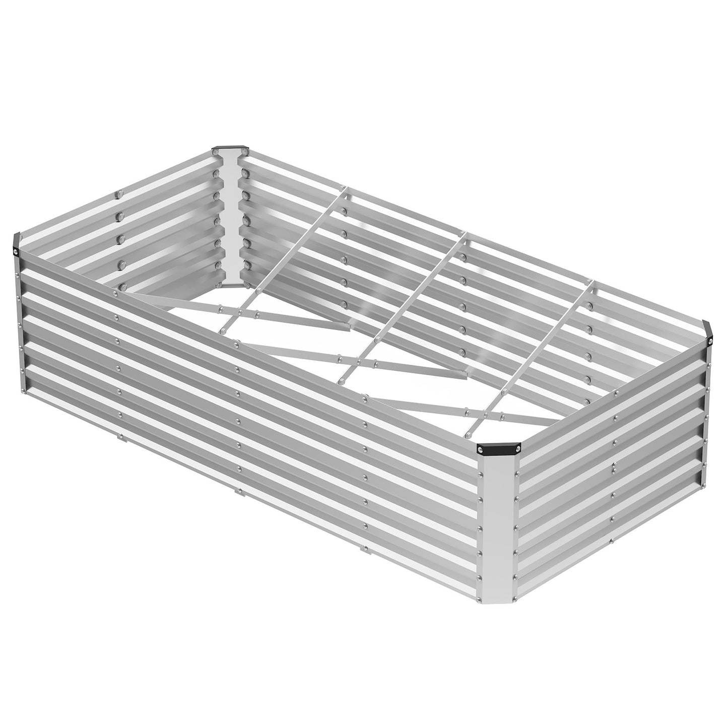 Galvanized Raised Garden Bed - Easy-Assemble Outdoor Planter Box