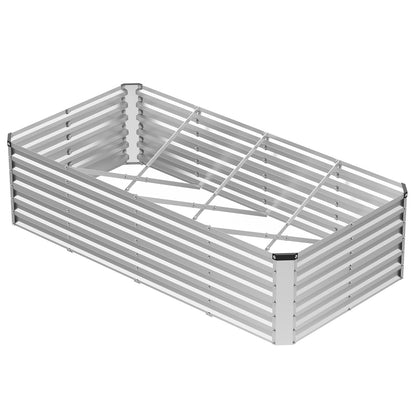 Galvanized Raised Garden Bed - Easy-Assemble Outdoor Planter Box