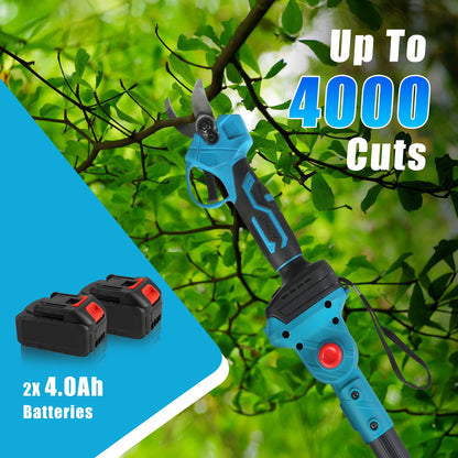 2-in-1 Electric Pruning Shears with Extension Pole - 21V Cordless
