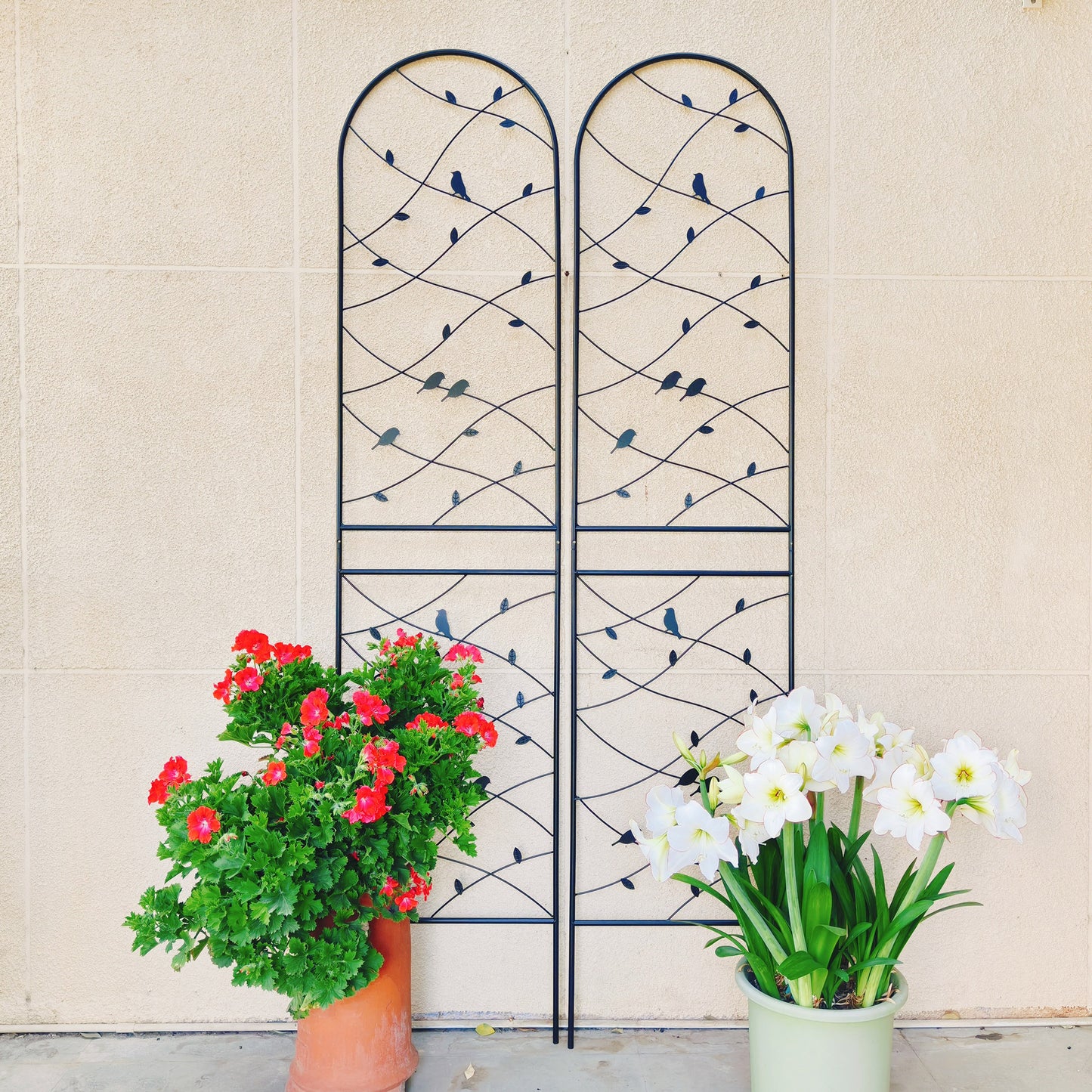 Metal Garden Trellis 87in - Rustproof Climbing Plant Support